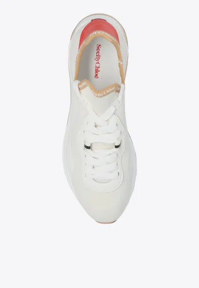 Shop See By Chloé Amelie Low-top Sneakers In Cream