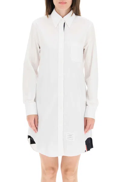 Shop Thom Browne Long Cut Classic Shirt Women In White