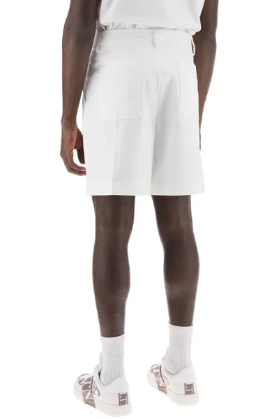 Shop Valentino Garavani Cotton Poplin Bermuda Shorts For Men In Multicolor