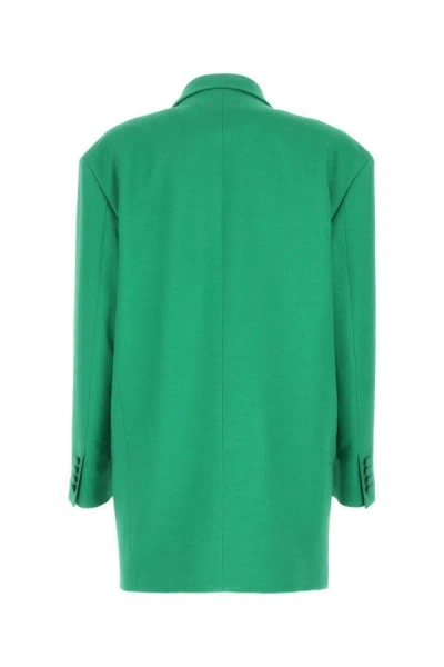Shop Valentino Garavani Woman Green Crepe Couture Oversize Blazer