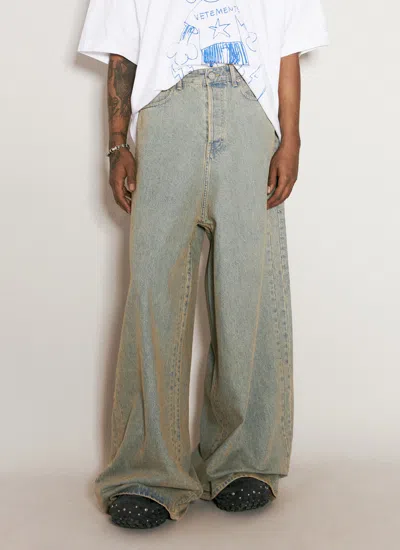 Shop Vetements Men Big Shape Denim Jeans In Blue