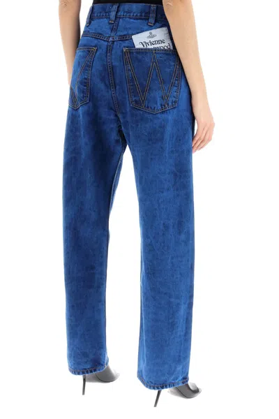 Shop Vivienne Westwood Straight Cut Ranch Jeans Women In Blue
