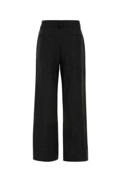 Shop Weekend Max Mara Woman Black Linen Malizia Wide-leg Pant