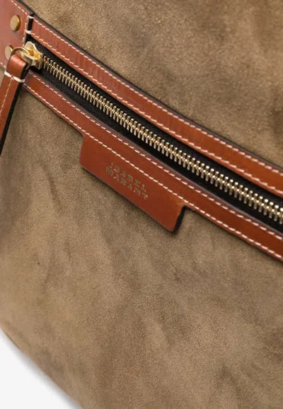 Shop Isabel Marant Botsy Suede Shoulder Bag In Brown