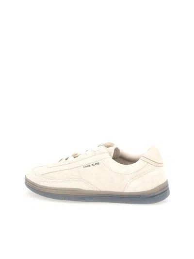 Shop Stone Island Sneakers In Natural