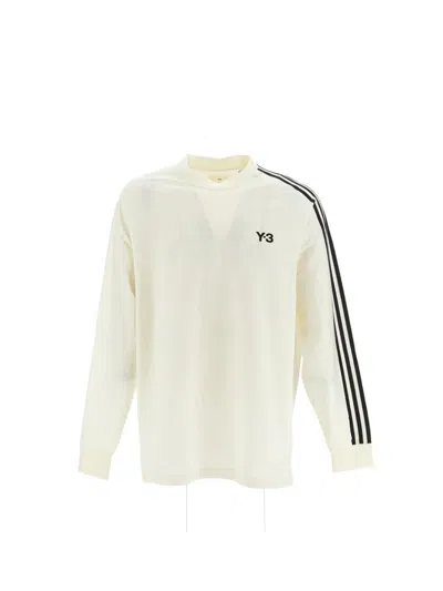 Shop Y-3 Adidas T-shirts & Vests In Owhite/black