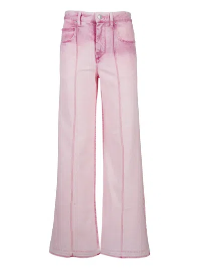 Shop Isabel Marant Jeans Noldy Clothing In Pink & Purple