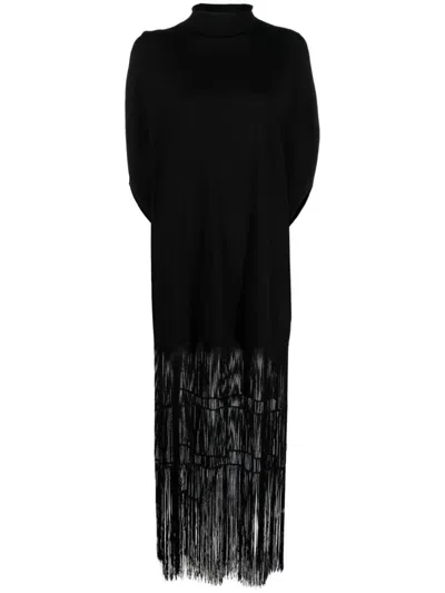 Shop Khaite Fringed Dress The Olson Clothing In Black