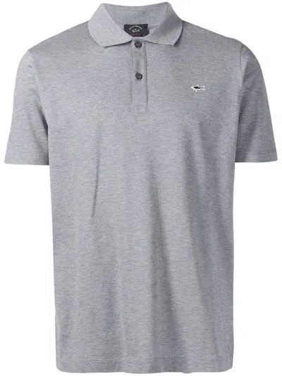 Shop Paul & Shark Polo Logo Clothing In Grey