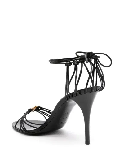 Shop Saint Laurent Babylone 90 Sandals Shoes In Black