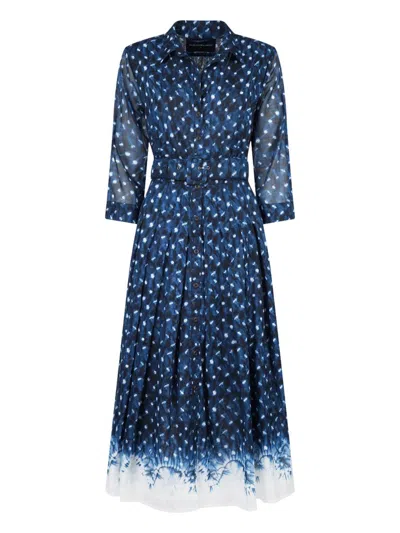 Shop Samantha Sung Dress Dress Clothing In Blue