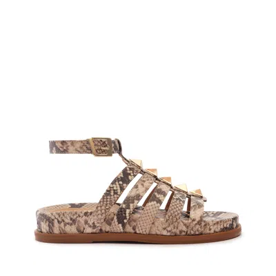Shop Schutz Kyrie Sporty Leather Sandal In Natural