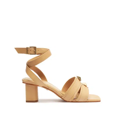 Shop Schutz Kyrie Mid Leather Sandal In Brown