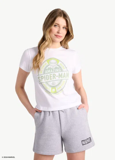 Shop Lole Marvel Icon Short Sleeve Shirt In Cream