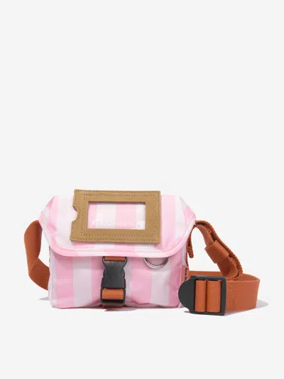 Shop Acne Studios Kids Striped Messenger Bag In Pink