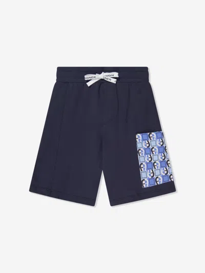 Shop Aigner Boys Pocket Bermuda Shorts In Blue