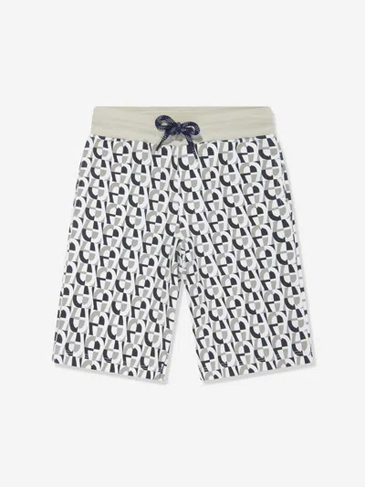 Shop Aigner Boys Logo Bermuda Shorts In Grey