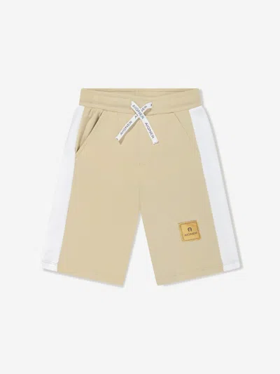 Shop Aigner Boys Logo Bermuda Shorts In White
