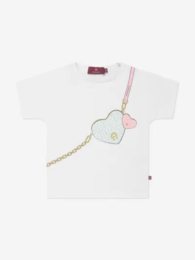 Shop Aigner Baby Girls Bag Print T-shirt In White