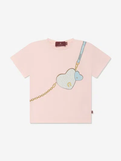 Shop Aigner Baby Girls Bag Print T-shirt In Pink