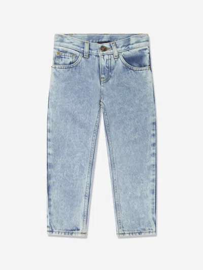 Shop Versace Girls Slim Fit Jeans In Blue