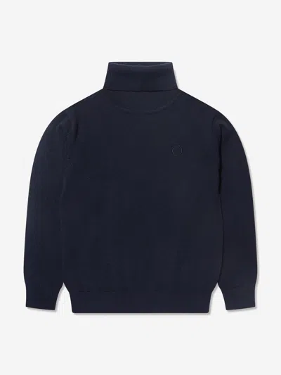 Shop Trussardi Boys Kurah Sweater In Blue