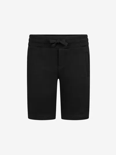 Shop Dolce & Gabbana Boys Cotton Logo Bermuda Shorts 10 Yrs Black