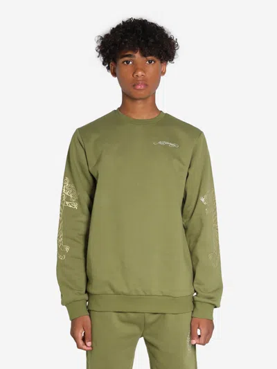 Shop Ed Hardy Boys Tiger Sweatshirt In Green