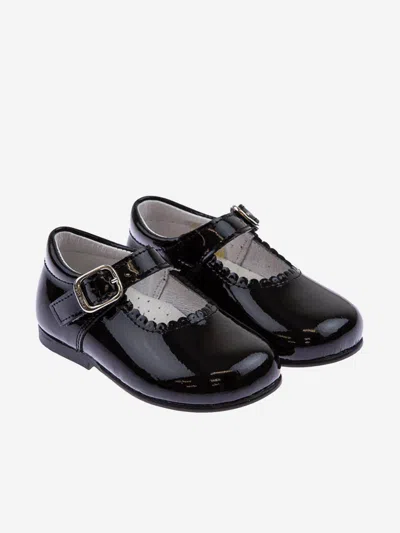 Andanines Girls Scalloped Edge Mary Jane Shoes Eu 22 Black In Black