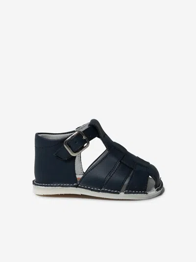 Shop Andanines Baby Unisex Leather Sandals Eu 19 Uk 3 Blue