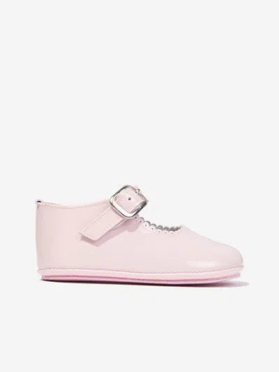 Shop Andanines Baby Girls Leather Mary Jane Shoes In Pink