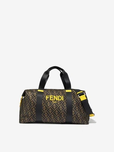 Shop Fendi Kids Ff Logo Gym Bag