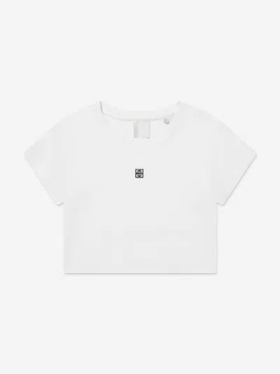 Shop Givenchy Girls 4g Logo T-shirt In White