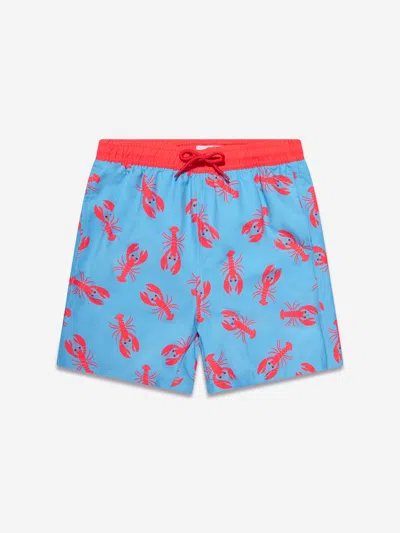 Shop Soli Swim Boys Lobster Swim Shorts (upf50+) In Blue
