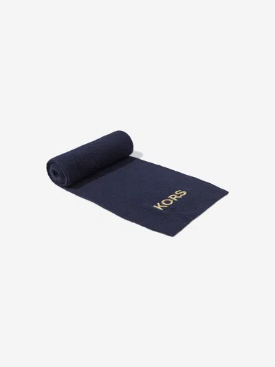 Michael Kors Girls Embroidered Scarf In Blue