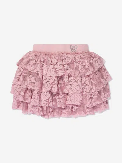 Shop Angel's Face Girls Abbie Lace Skirt In Pink