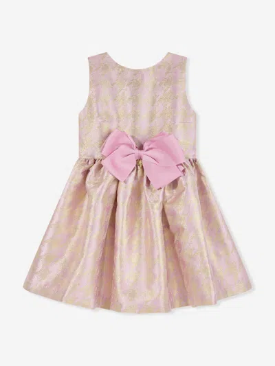 Shop Angel's Face Girls Cat Jacquard Dress In Pink
