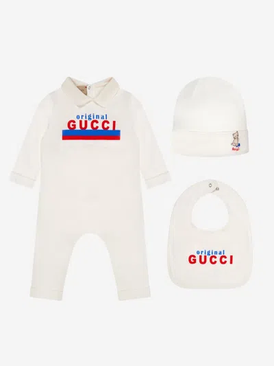 Shop Gucci Baby Unisex Romper 6 - 9 Mths White