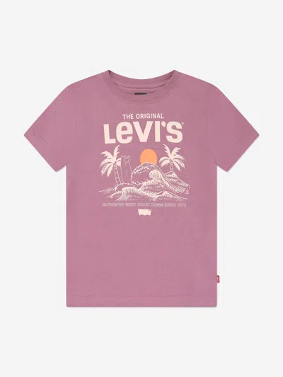 Shop Levi's Wear Boys Coastline View T-shirt In Purple