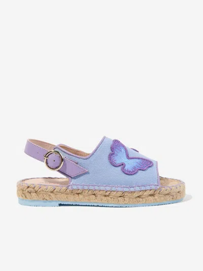 Shop Sophia Webster Girls Butterfly Espadrille Sandals In Purple
