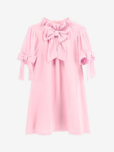 Shop Angel's Face Girls Fernie Bow Trim Dress In Pink