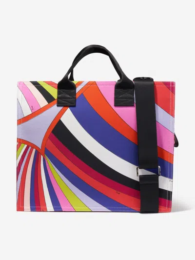 Shop Emilio Pucci Baby Girls Iride Print Changing Bag In Multicoloured