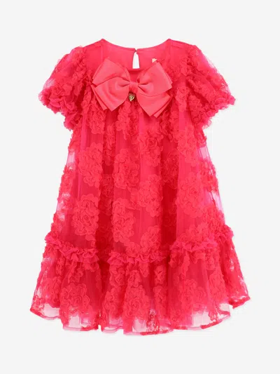 Shop Angel's Face Girls Marta 3d Flower Dress In Pink