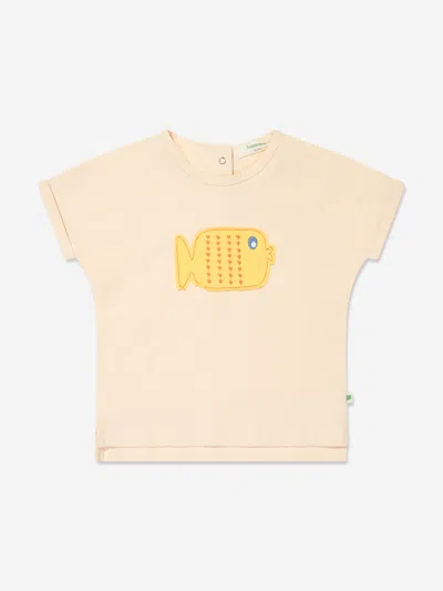 Shop The Bonnie Mob Kids Fish Applique T-shirt In Ivory