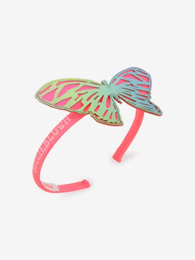 Shop Billieblush Girls Butterfly Headband In Pink