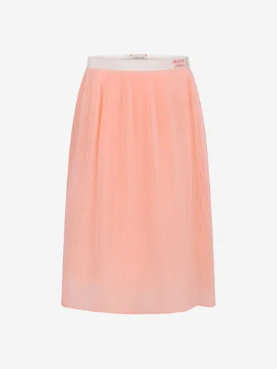 Shop Gucci Girls Organza Skirt 8 Yrs Pink