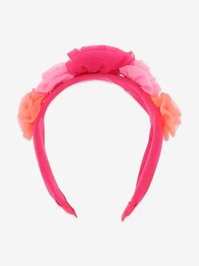 Shop Angel's Face Girls Rosie Tulle Headband In Pink