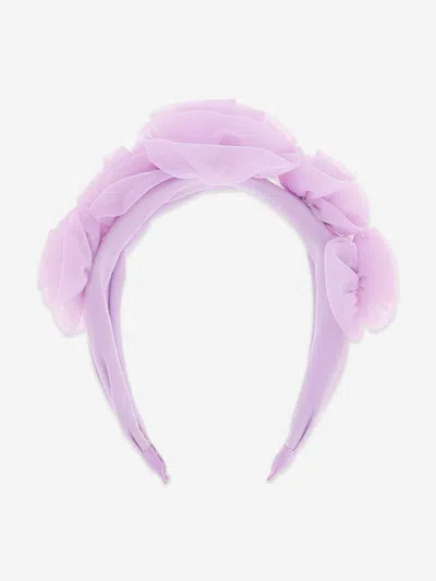 Shop Angel's Face Girls Rosie Tulle Headband In Purple