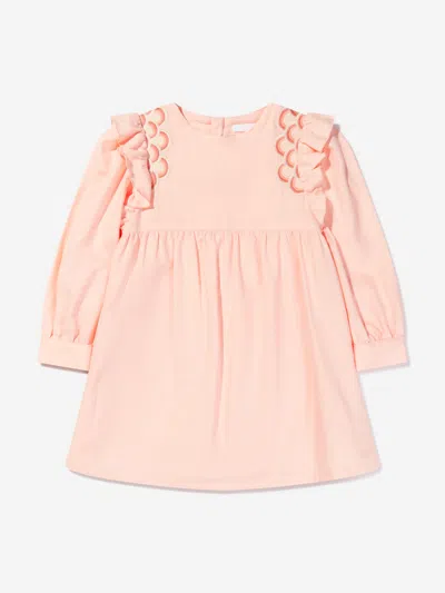 Shop Chloé Girls Organic Cotton Embroidered Dress 8 Yrs Pink