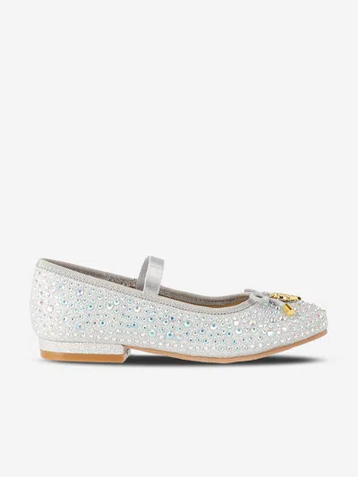 Shop Angel's Face Girls Maya Crystal Shoes In Silver